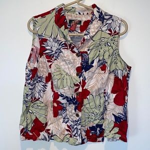 Vintage LA Cabana Hawaiian Sleeveless Shirt, Size Large